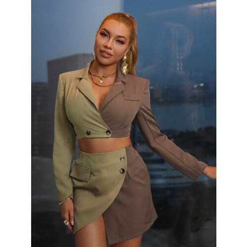 Женские костюмы с юбкой Glamaker China At AliExpress