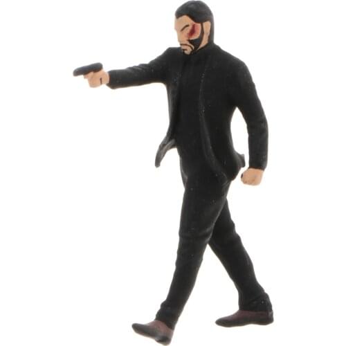 Cool Model Trains 1:64 S Scale Painted John Wick Agent Figures People Model Railway