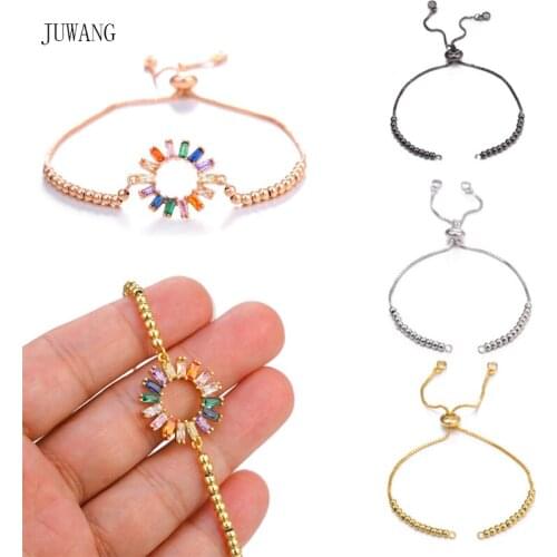 JUWANG Copper Bracelet Chains Adjustable Chain Line Jewelry Findings For Handmade Fashion DIY Bracelets Jewelry Making