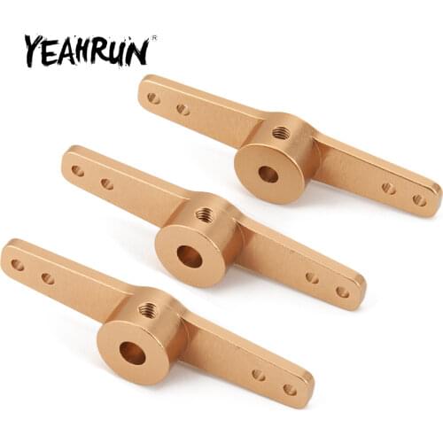 YEAH RUN 3.1/4.1/5.1mm Metal Brass Dual Steering Arm Arm for RC Car Boat Servo Roker Rudder Parts Accessories