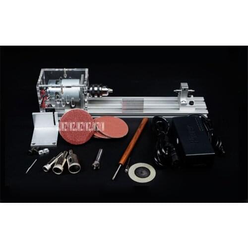 Miniature Buddha Beads Small Lathe Grinding And Polishing Cutting Lathe Round Beads Mini DIY Woodworking Lathe 24DC 80W 0.6-6MM