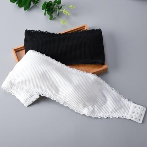 2020 New Ladies Bandeau Wire Free Pad Thin Soft Female Intimates Tube Top Sexy Lace Women Strapless Underwear Beatiful Back Bra