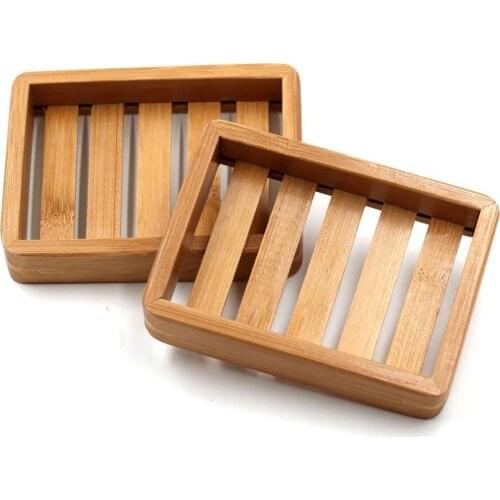 New Portable Soap Dishes Creative simple bamboo manual drain soap box for Bathroom bathroom Japanese style soap soap box