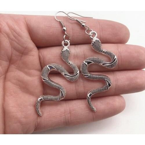 New retro snake shape earrings, twisted snake shape pendant earrings, womens earrings jewelry