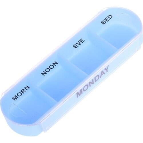 7 DAY WEEKLY Pill Organiser STACKING TOWER Large 4 Daily Compartments Tablet Box