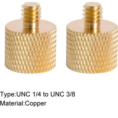 For Camera 3/8 Inch Female To 1/4 Inch Male Tripod Thread Copper Tripod Screw Adapter Accessories Reducer Adapter Brass
