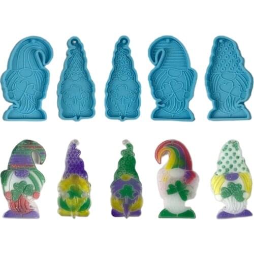 DIY Crafts Epoxy Resin Mold Irish Festival Faceless Doll Keychain Silicone Mould