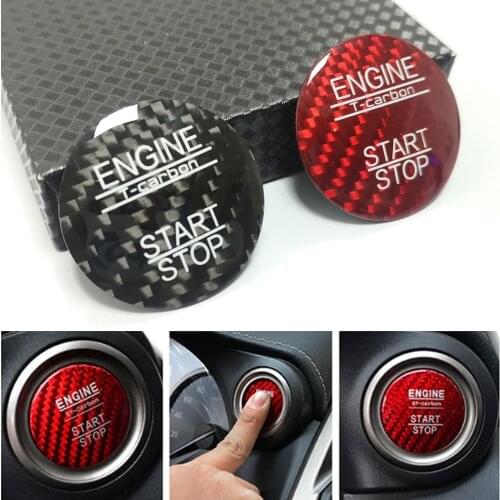 Real Carbon Fiber Interior Engine Start Stop Push Button Cover Cap Trim For Lexus IS GS ES NX RC RX IS250 350 RC200t RC300 NX200