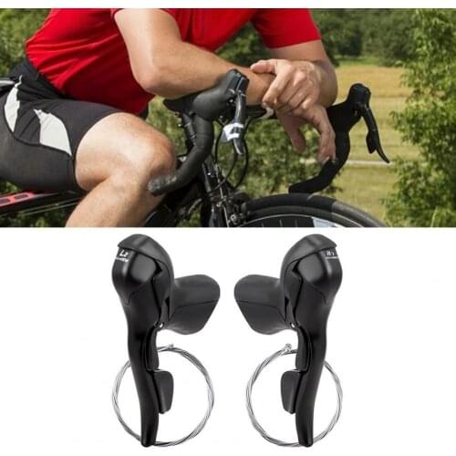 1 Set 2/7/8/9/10/11 Speed Brake Levers Handlebar Stable Multifunctional Dual Control Thumb Gear Shifter Handlebar Bikes Parts