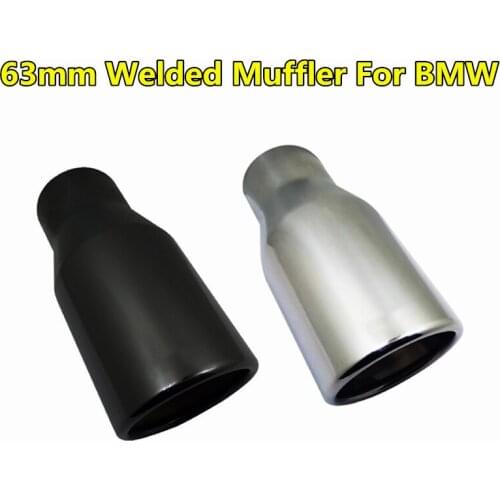 63mm Diameter Stainless Steel Welded Muffler For B MW ///M With Logo Modified Car Exhaust Systems End Tip Pipe Auto Accessories
