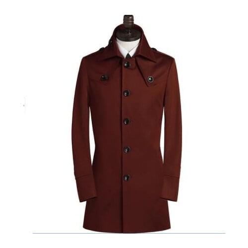 Trench coat men overcoat long sleeve mens 2020 spring autumn new designer slim sexy single breasted clothing business outerwear