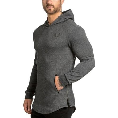 Spring and autumn European and American long sleeve hooded outdoor bodysuit mens tight casual sports training