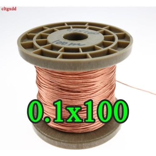 0.1x100 strands, 10m 20m 30m 50m 100m Litz wire, stranded enamelled copper wire / braided multi-strand wire