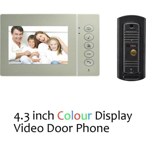 1 set) Home intercom system Video intercom Doorphone one to one night version Door access control system Talk back 4.3Inch