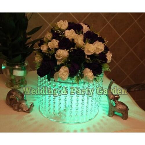 1 PCS Dimeter of 25cm wedding Cake Stand with bead strings wedding party Cake prop wedding centerpiece D25cm*H20cm