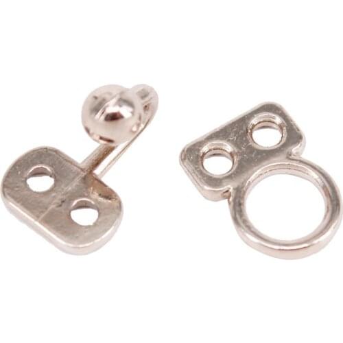 20set Silver Metal Closure Waist Extender Hooks & Eyes Clasp 19mm x 7.5mm Sewing for Bra Swimsuit