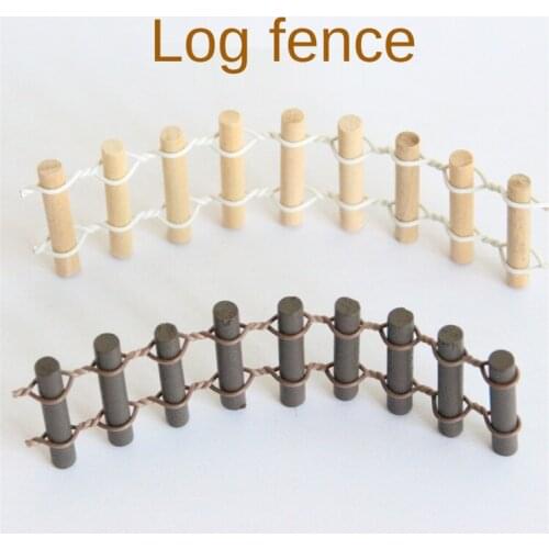 Micro Landscape Fence Accessories - Mini Log Fence Staircase Pure Handmade Scenery Props