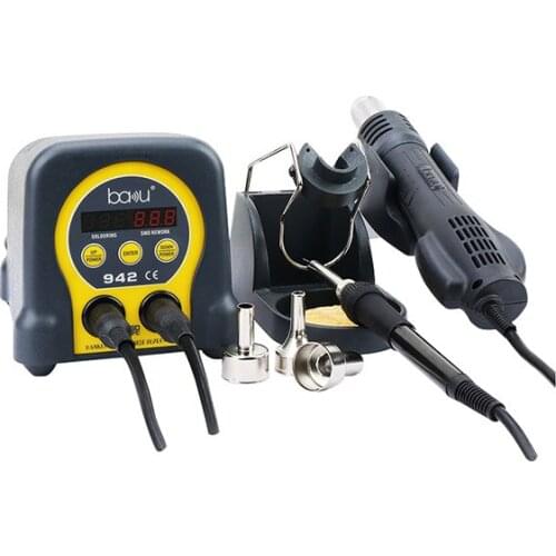 BAKU BA-942 HEAT BLOWING + SOLDERING IRON STATION (50C-480C * 750 WATT)