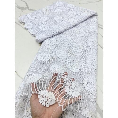 White Free Shipping African Swiss Voile Lace Fabric Embroidery Nigerian Flower Cotton Fabric Cord Lace For Diy Dress