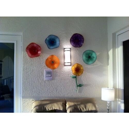 Decorative Colored Murano Glass Plates Wholesale Fancy Led Decorative Wall Lights India