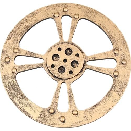 Wooden Wheel Gear Pattern Wooden Scrapbooking Hollow Craft Round for Home Decoration 24cm 32cm