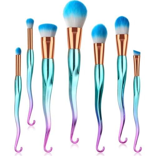 ENNKE Quality Brand Two-Color Synthetic Hair Eye Shadow Blush Bottom Repair Capacity 7 Makeup Brush Kit Tools