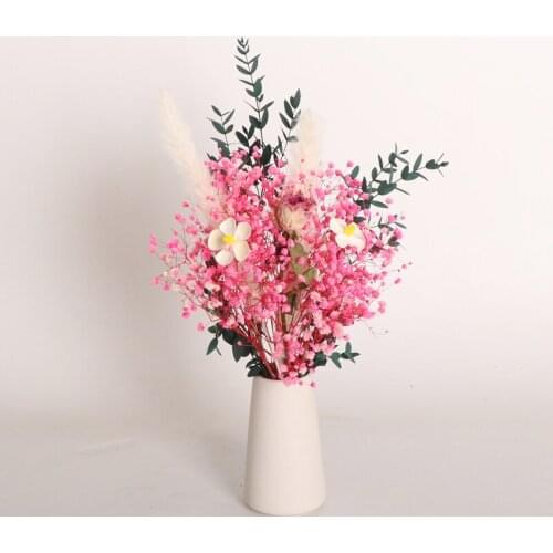 Eucalyptus Leaves Pampas Grass Natural Dried Flowers Bouquet Real Plantes Babybreaths Flower Wedding Easter Christmas Decoration