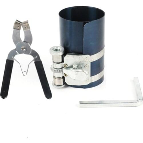 Car Engine Piston Ring Compressor Tool & Piston Ring Pliers For Adjustable Safety Screws