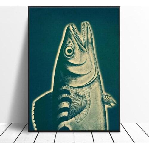 A salted fish Art Canvas Painting Art Print Poster Picture Wall Modern Minimalist Bedroom Living Room Decoration