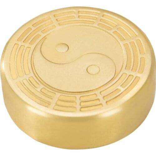 Brass Paperweights Round the Eight Diagrams Paperweights Calligraphy Paper Weight Creative Paper Metal Weight with Gift Box