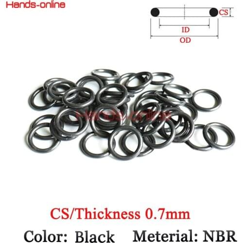 METRIC O RINGS BLACK NITRILE RUBBER 0.5-50MM ID X 0.7MM THICK