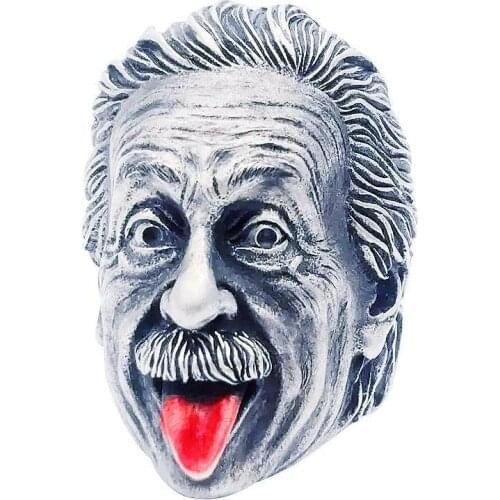 Fashion Hip Hop Exaggerated Silver Color Clown Open Rings for Mens Punk Rock Party Prom Jewelry Gift