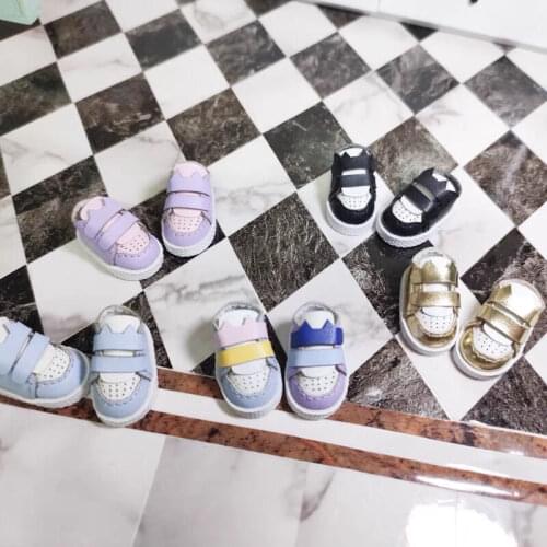 OB11 doll shoes are suitable for 1/12 size fashion joker sports and leisure board shoes color matching new men and women