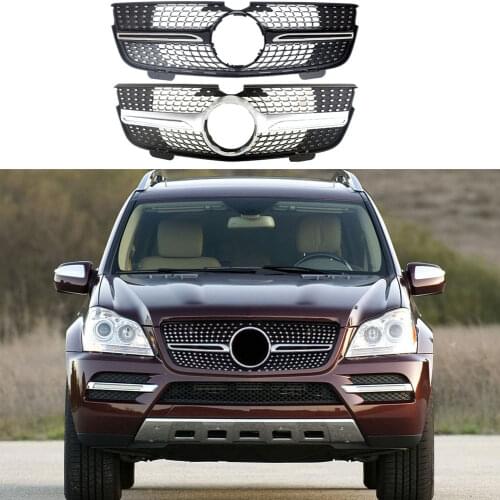 Front Bumper Racing Grill Billet Grille Cover For Mercedes-Benz X164 GL-Class 2007-2012