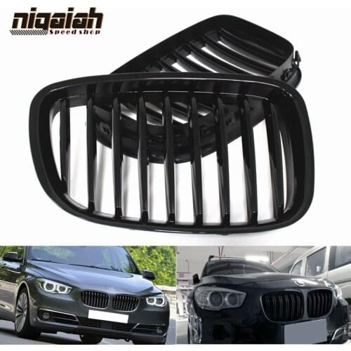 F07 Car Front Grill Carbon Fiber / ABS Bumper Grille for BMW 5 Series GT F07 Gran Turismo 2010-2016 1:1 Replacement Kidney Grill