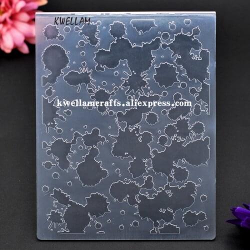Ink Marks Plastic Embossing Folder For Scrapbook DIY Album Card Tool Plastic Template 12.1x15.3cm KW7121508