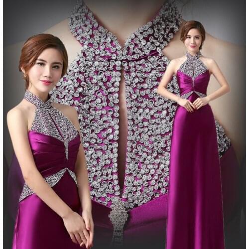 Women dress new fashion elegant dresses the host party performance dress female long christmas dress