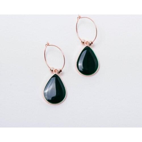 Drop Cabochons Earrings