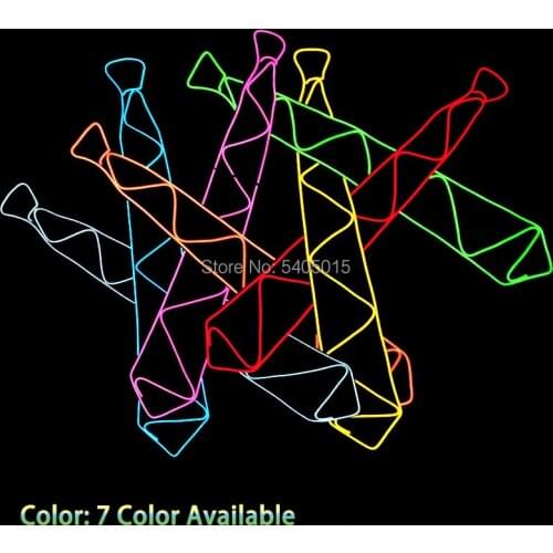 Hat sales Glow Party Supplies 10 Colors Choose Flashing Tie with DC3V Steady on Rave Party Props For Holiday DIY Decoration