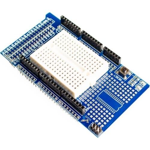 Brand New Prototype Shield Protoshield V3 Expansion Board with Mini Bread Board for MEGA Blue + White