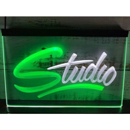 SS163 Studio Recording On The Air New Dual Color LED Neon Sign