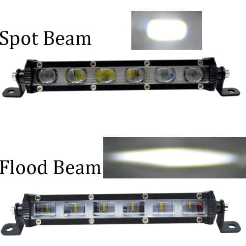 1piece Ultra Slim 7 inch Led Light Bar 30W 3000lm Spot Flood Beam Waterproof IP67 for Off-road Trucks Trailer SUV Tractor Motors