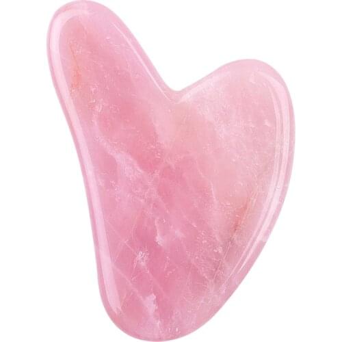 Top Natural Jade Gua sha Stone Board Massage Rose Quartz Guasha Plate Jade Face Massager Scrapers Tools For Face Neck Back Body
