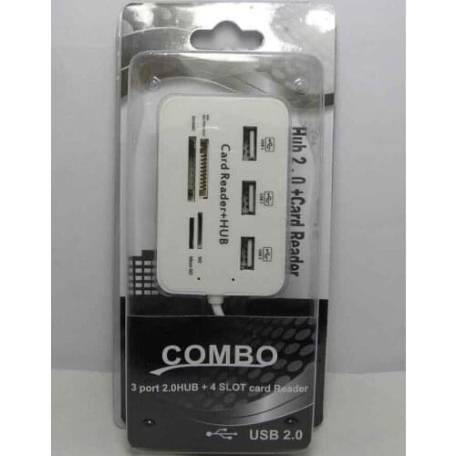 High Quality New Micro USB Hub Combo 2.0 3 Ports Card Reader High Speed Multi USB Splitter Hub USB Combo All In One for PC Compu
