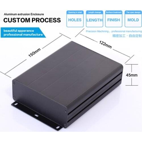 YGS-014 122*45*160/4.8''x1.77''x6.29'' mm Aluminum electronic split enclosure for industry
