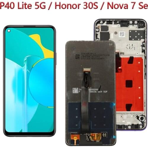 6.5" LCD Display For Huawei P40 Lite 5G LCD CDY-NX9A N29A Honor 30S Lcd CDY-AN90 Screen Replacement for Nova 7 SE Display