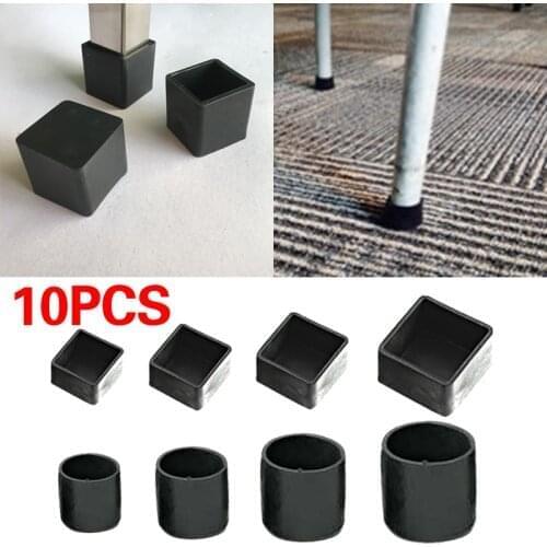 10pcs Table And Chair Leg Pad Chair Leg Cap Rubber Protection Pad Template Protector Furniture Anti Slip Pad Dust Cover