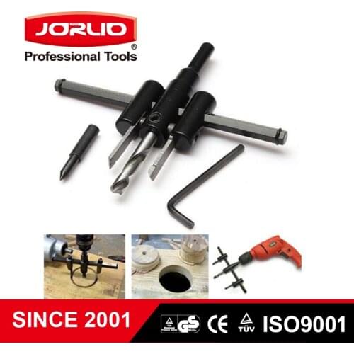 30 - 120mm Adjustable Metal Wood Drywall Circle Hole Saw Drill Bit Cutter Kit Power Tool Set