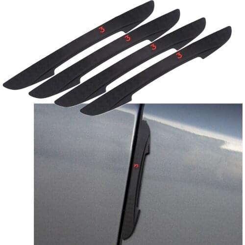 4pcs Car Door Edge Bumper Anti-Collision Guard Strip Protector For For Tesla Model 3 2017 2018 2019 2020