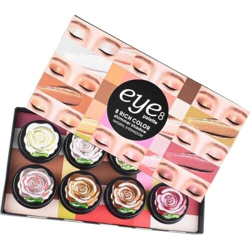 8 Colors Velvet Eyeshadow Cream Smooth Soft Waterproof Makeup Eye Shadow Gel